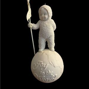 Department 56 Snowbaby Hoy to the World on Globe Ornament